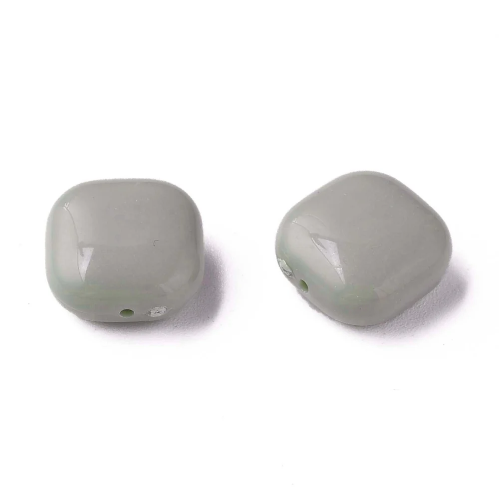 Acryl Kraal vierkant Grijs 15mm - per stuk