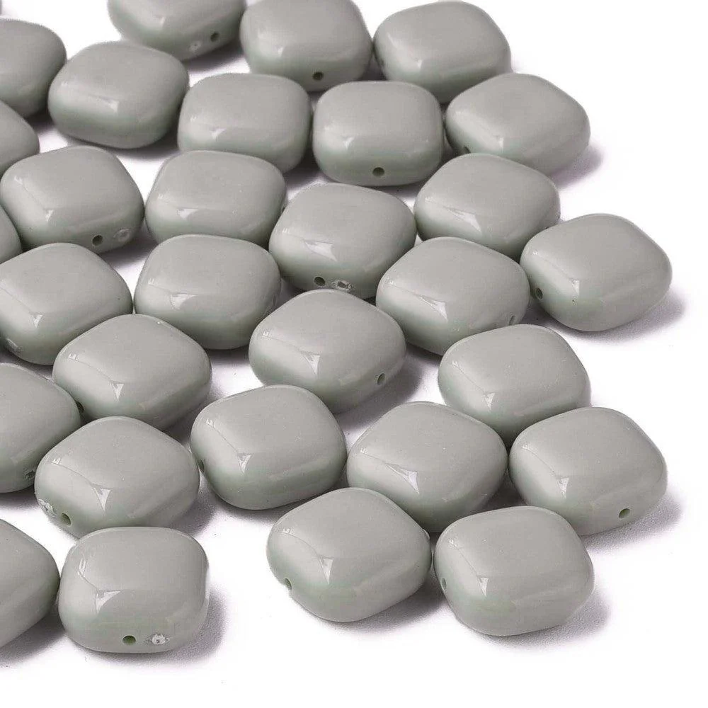 Acryl Kraal vierkant Grijs 15mm - per stuk - Image 2