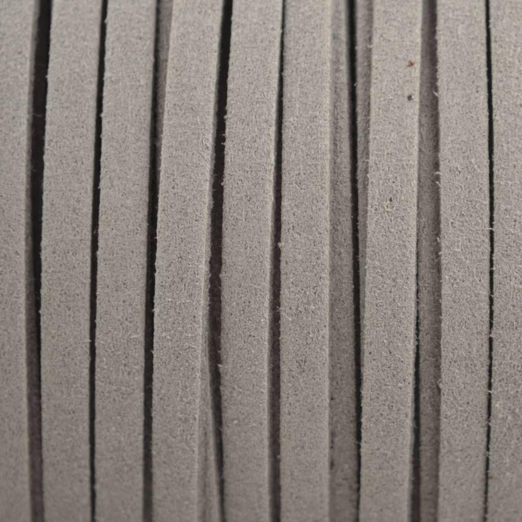 Imitatie suede grijs 5x1,5mm - per meter